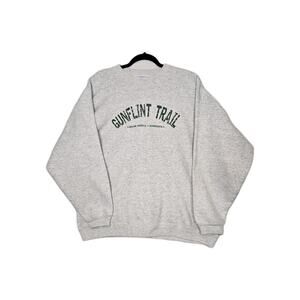 vintage Minnesota Hanes Heavyweight Sweatshirt Gray Gunflint Trail size L